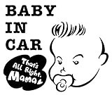 Sticker Shop Haru BABY IN CAR ステッカー アメリカンなベビー ブラック 15cm