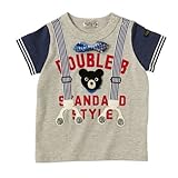 ダブルB(mikihouse) 蝶ネクタイつきサスペンダー半袖Ｔシャツ（62-5213-977） 100cm グレー（06）