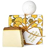 LUSH ラッシュ みつばちマーチギフト みつばちマーチソープ＆バターボールバスボム（入浴剤）のセットギフト ショッパー同梱 タイム 1個 (x 1)