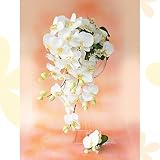 山久 胡蝶蘭のフラワーブーケとブートニア 1003-5566 【CT触媒加工】【シルクフラワー】【造花】