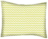 SheetWorld Crib / Toddler Percale Baby Pillow Case - Yellow Chevron Zigzag - Made In USA by sheetwor