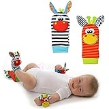 1Pairs Animal Baby Infant Kids Foot Sock Rattles Toys Developmental Soft by prosperous [並行輸入品]