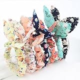 LexBlue（TM）女の赤ちゃんのヘアアクセサリー子供Haedwearについて5個のカラフルな花のウサギの耳のヘアリング弾性ヘアバンド