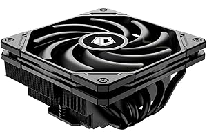 ID-COOLING IS-55 Black CPU Cooler Low Profile 57mm Height CPU Air Cooler 5 Heatpipes 120x120x15mm Slim Fan, CPU Fan for Intel