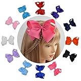 女性のための大規模なリボンのアリゲータークリップと流行の大きな髪の弓赤ちゃんの少女（6インチ）