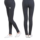 mayumay マタニティ レギンス パンツ 9分 リブ 綿 素材 産前産後 妊婦服 (ダークグレー, xl)