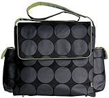OiOi Baby Dot Messenger Bag, Char/Lime by OiOi [並行輸入品]