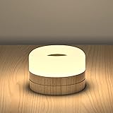Umimile 授乳ライト ベッドサイドランプ ナイトライト 色温度/明るさ調節 USB充電式 タイマー機能 マグネット内蔵 間接照明 出産祝い ギフト 絵本ライト 木目調 led