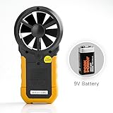 (デジタル風速計) 風の最大/最小/通常モード データホールド、バックライト、オートパワーオフ セーリング、射撃、パラシュート、ヨットのアウトドア活動用の低バッテリインジケータ　空調の修理や他の家電な