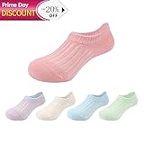 XIAOHAWANGベビーソックス 女の子 靴下 セット クルー くるぶし オーガニックコットン キッズソックス ショートソックス フォーマル 無地 5足組 夏 (8-10歳)