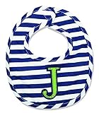 Mud Pie Baby-Boys Newborn J Initial Boy Bib, Blue, One Size by Mud Pie Baby [並行輸入品]