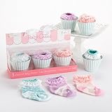 ベビーアスペン Baby Aspen 女の子用カップケーキディスプレイ入りカラフルフリル付きソックス3足セット [並行輸入品]