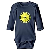 カッコいい ボーイとガール 可愛い レモン フルーツ Tシャツ 体に合う Navy Size 18 Months
