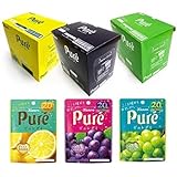 【Amazon.co.jp限定】カンロ ピュレグミ （3種×6袋）アソート 計18個入　（レモン。マスカット・グレープ）