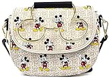 Loungefly ディズニー ミッキーマウス ハードウェア クロスボディ バッグ パース ホワイト スタンダード, ホワイト