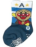それいけ!アンパンマン ベビー クルー ソックス ボーダー柄 9-12cm アンパンマン-ブルー