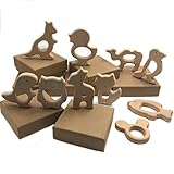 Kissteether 30pcs オーガニックベビー歯磨き粉歯磨き粉自然一口木製のおもちゃのベビーシャワーのギフト幼児歯磨き粉新生児ギフト (30ocs)