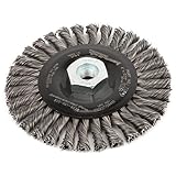 Forney 72845 Wire Wheel Brush, Industrial Pro Stringer Bead Twist Knot with M10-by-1.25/1.50 Multi A