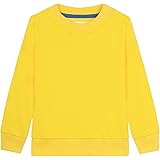 [LittleSpring] キッズ 無地 トレーナー パーカー 裏パイル カラー 子供服 男女兼用 ライトスウェット 長袖 プルオーバー ビッグ シルエット