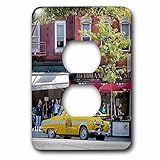 3dRose lsp_173642_6 Historic Taxi In Nyc - 2 Plug Outlet Cover [並行輸入品]