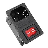 3ピンiec320 C14インレット電源ソケットオスwithヒューズスイッチ10 A 250 V
