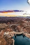 copterpilot写真壁ピール壁アート印刷entitled Aerial View Of The Hoover Damとブリッジ 16" x 24" 2429047_14_16x24_none