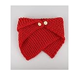 Kishiya　 スヌード　マフラー キッズ ニット　 防寒 　おしゃれ　秋冬 (赤)