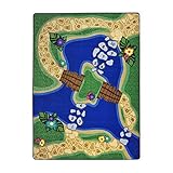 Joy Carpets Kid Essentials Early Childhood Alphabet Trail Rug Multicolored 7'8 x 10'9 [並行輸入品]