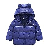 Sanke キッズ ダウンジャケット 子供服 ダウンコート ダウン 中綿ジャケット 防寒 保温 アウターウエア 女の子 男の子 フード付き 5色 5サイズ 秋冬 009ネイビー130cm