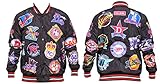 Big Boy Gear Negro Leagueチームパッチのコラージュサテンスナップ野球ジャケット X-Large