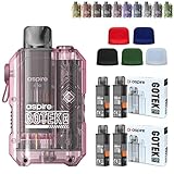【ゴーテック X セット】Aspire Gotek X Kit + 交換用カートリッジ2箱（合計4個）+ ゴーテック対応シリコンキャップ 5色セット vape ベイプ スターターキット (PInk)