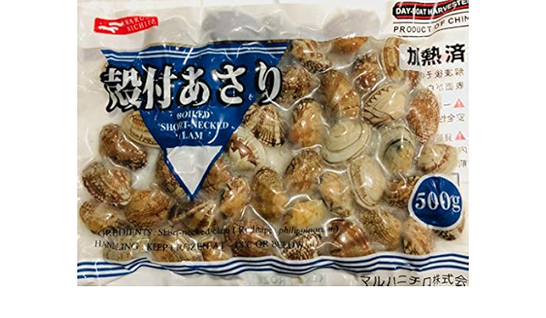 Amazon あさり 冷凍 殻付 500g 加熱調理済み 解凍後そのままお召し上がりいただけます 冷凍便 うまいもの市場 貝類 通販