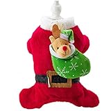 ペット服 クリスマス 犬の服 秋冬服 裏起毛 防寒 クリスマスツリー柄 綿製 快適 犬猫用 ワ...