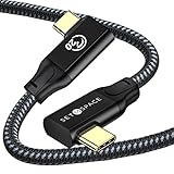 SETMSPACE usb c ケーブル 20gbps 充電ケーブル L字 type-c ケーブル USB3.2 Gen2X2 タイプc ケーブル 急速充電 usbケーブル 20V5A PD 充電ケーブル 100W 4K@60HZ type-c E-mark 充電コード (Cオス-Cオス) usb pd ケーブル 3m