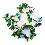 Excellent.advanced? 人工シルク ローズ花ツタつる葉ガーランド結婚式パーティー家の装飾