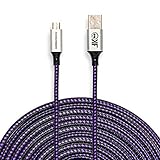 KontrolFreek ゲームケーブル マイクロUSB (3.6m) プレーステーション、Xbox コント ローラー、PC、Android スマートフォン用のプレミアム耐久性ゲーミングケーブル (丸 編ナイロン)