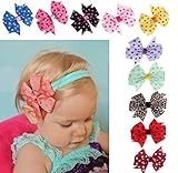 singleluci 10pcベイビーズ弾性波ポイントちょう結びヘッドバンドHairband