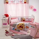 [ Disney Poohスリープ時間]ベビーベッド寝具セット Curtain ピンク DAME-7297219033391-CURTAIN