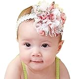 赤ちゃんヘッドバンド、misakyガールズレース花幼児髪織りベビーアクセサリー