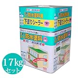 ニッペ 水性屋上簡易防水塗料セット [17kgセット] 下塗りとの付着性に優れ耐久性・耐水性抜群。広い面積の簡易防水に。