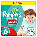 Pampers Baby-Dry Pants, Size 6 (Total 76 Nappies) by Pampers