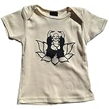 YoungPunks Baby Happy Buddha TシャツLap T有機 カラー: ホワイト