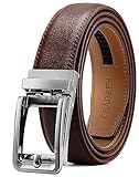 [CHAOREN] ベルト メンズ ビジネス - オートロック式 大きいサイズ 紳士用ベルト 本革 - 使いやすい スーツベルト 穴なし 無