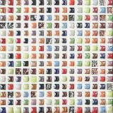 カラフル サンタモニカ ミックス ガラスモザイク （ ガラスモザイクタイル シート 12ｍｍ角 ）小口出荷【１シート】