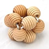 Intuitoys Montessori Inspired All Natural Wooden Baby Beehive Bead Ball Rattle (Handmade in Usa) [並行