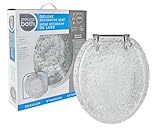 Silver Foil Deluxe Resin Toilet Seat - Heavy Reinforced Resin with Chrome Hinges - For Standard Toil