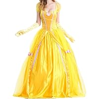 Amazon.co.jp: コスプレ衣装 美女と野獣 ベル ドレス ディズニー