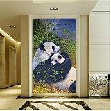 Sproud 大規模なカスタムの壁紙新しい中国絵画竹パンダ母と芸術 350 Cmx 245 Cm の息子の深い感情