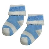 【未熟児】【低出生体重児】【早産児】【NICU】用 ベビーソックス：スカイストライプ