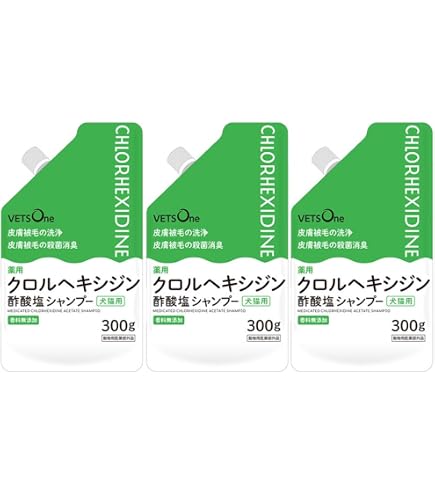 Amazon | 【5本セット】薬用酢酸クロルヘキシジンシャンプー 犬猫用